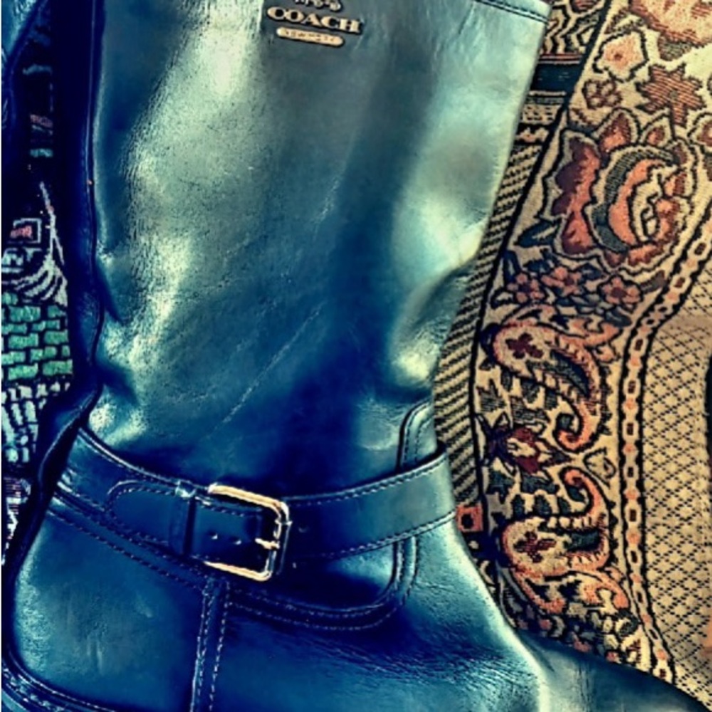 Coach Black Leather Boots